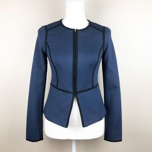 Boden Blue Cotton Blazer. Size 2.